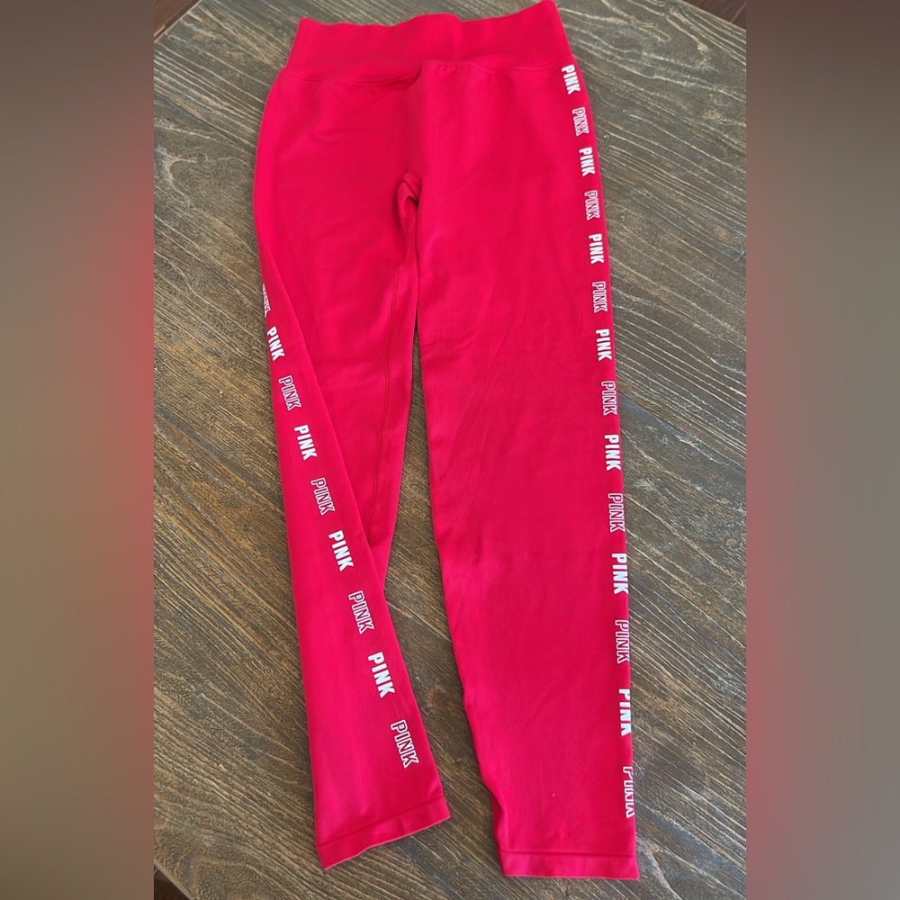 PINK Victoria's Secret Red Leggings